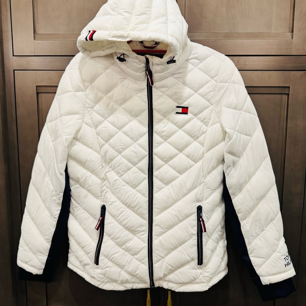 Tommy Hilfiger Women's White Quilted Packable Jacket